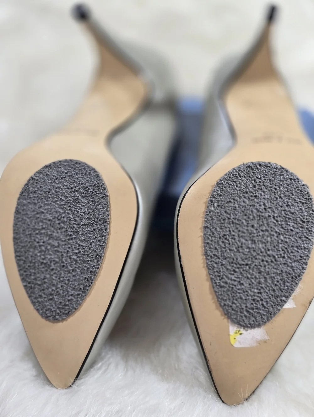 9 West Silver Pointed-Toe High Heel Pumps